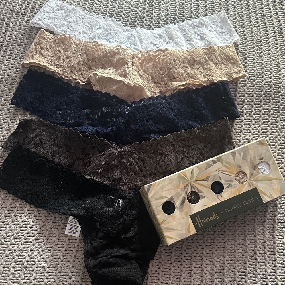 Harrods x Hanky Panky Low Rise in Black, Dark Gray, Navy, Tan, and White